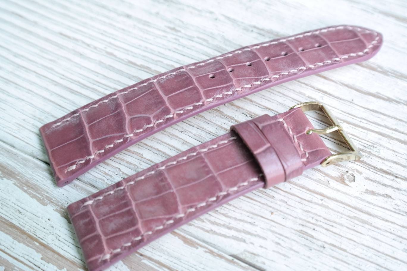 Pink leather watch band 14mm 16 mm 20mm watch strap 18mm women's leather watch bands ladies watch bands leather pink straps white