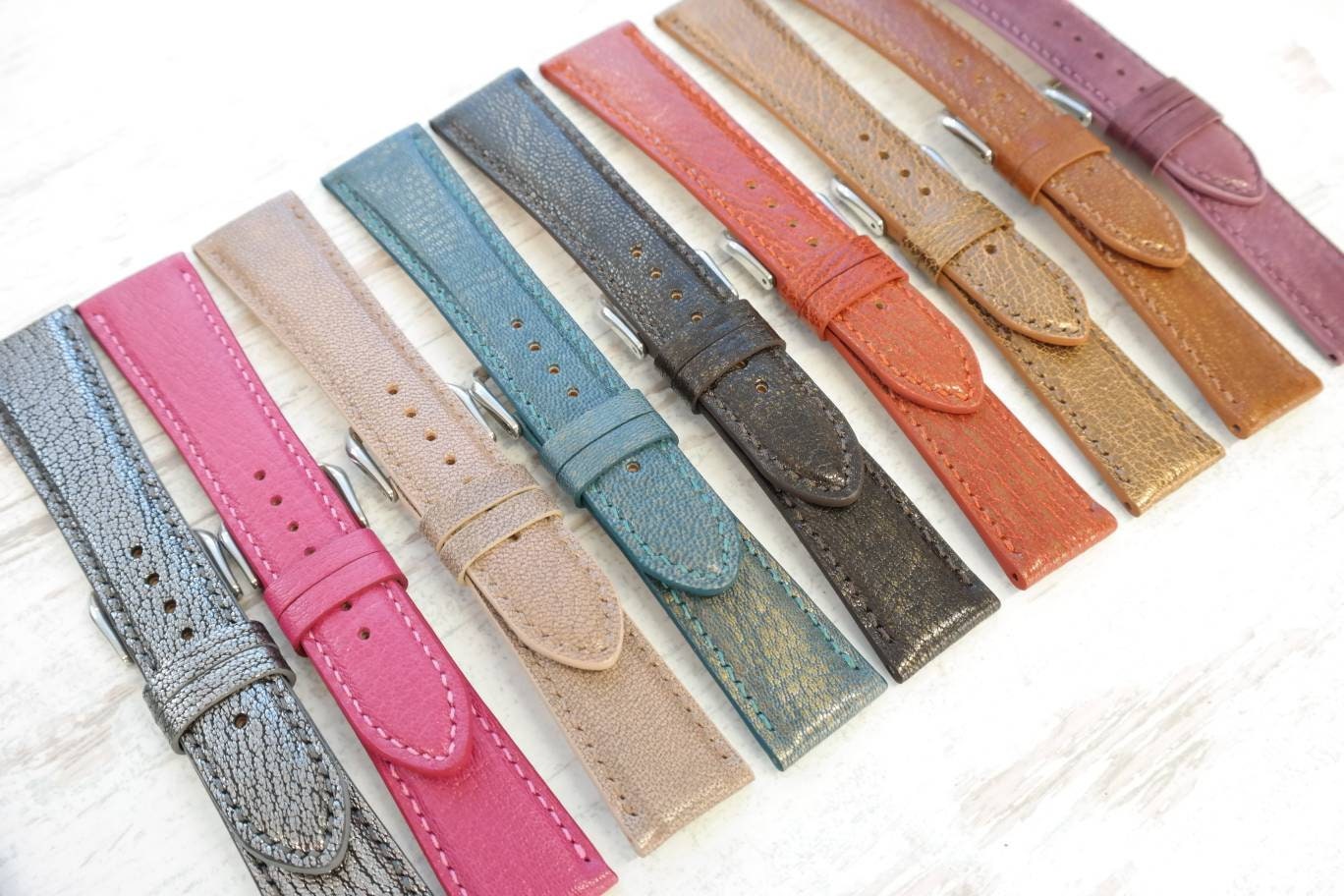 Leather watch band 18 mm 20mm orange watch straps red watch bands 16 mm ladies leather strap turquoise 18 mm brown watch strap custom