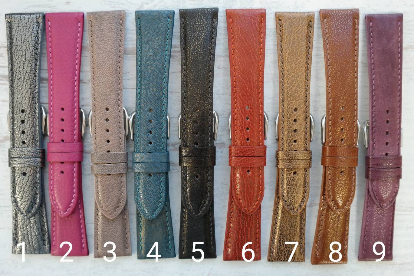 Leather watch band 18 mm 20mm orange watch straps red watch bands 16 mm ladies leather strap turquoise 18 mm brown watch strap custom