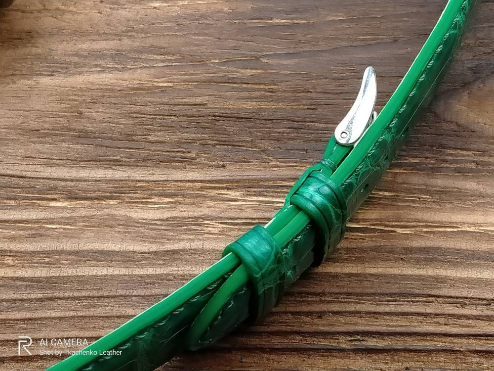 Green aligator watch band watch straps 16 mm emerald watch strap 22 mm 20 mm 18 mm watch bands bracelet wrist straps cartier watch band