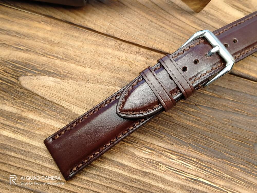 Custom brown leather watch band leather watch straps 16 18 19 20 21 22 men's brown strap watch bands ladies brown watch strap cartier