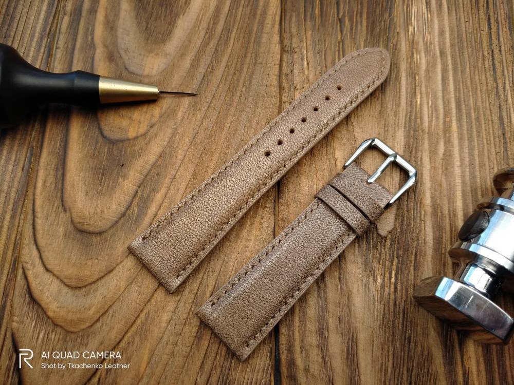 Custom Beige watch band leather watch straps 14 16 18 19 20 21 beige strap watch bands ladies beige watch strap for cartier watch band