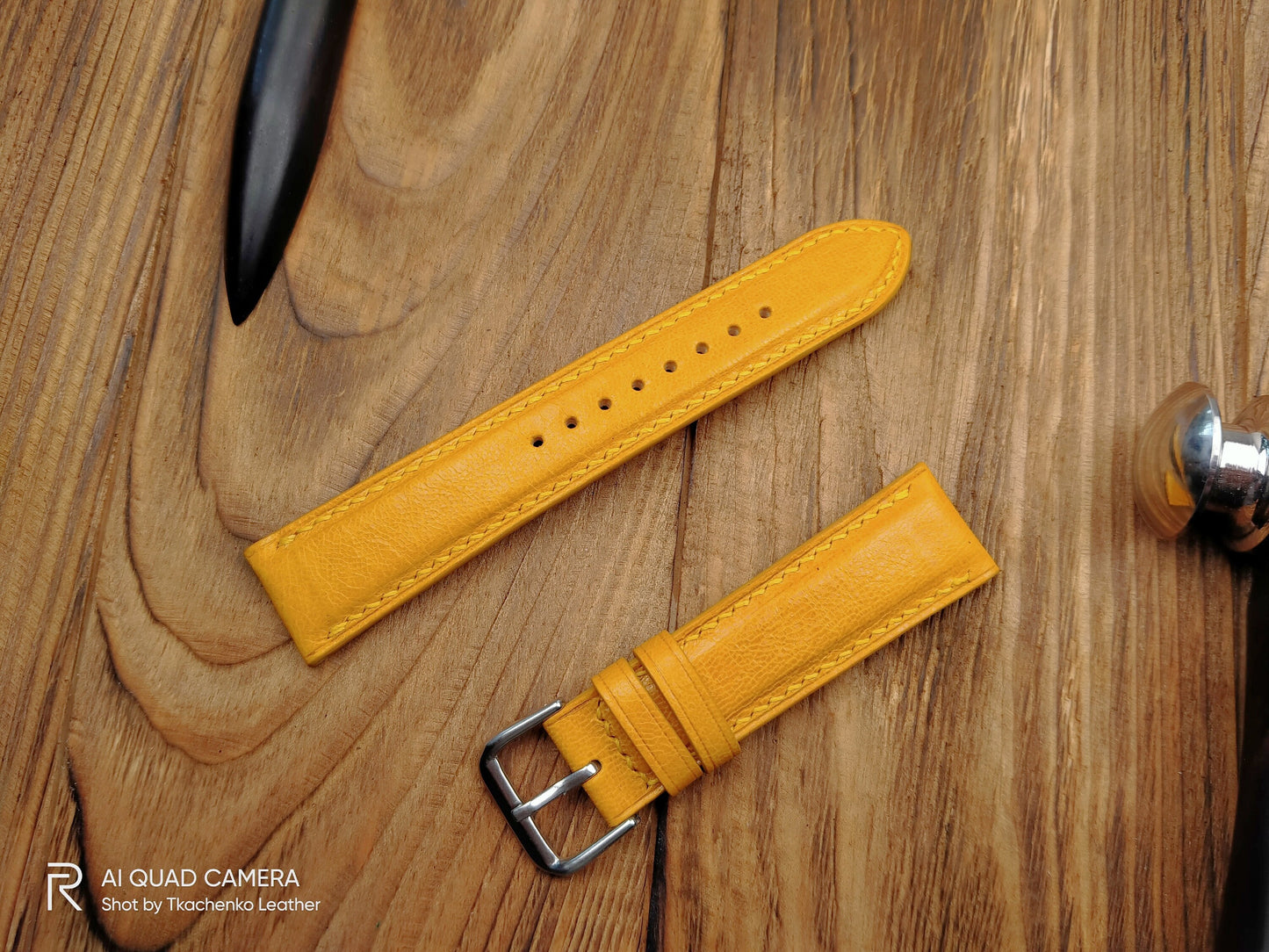 Yellow leather watch band 14mm 16 mm 20mm watch strap 18mm women's leather watch bands ladies watch bands leather Yellow straps