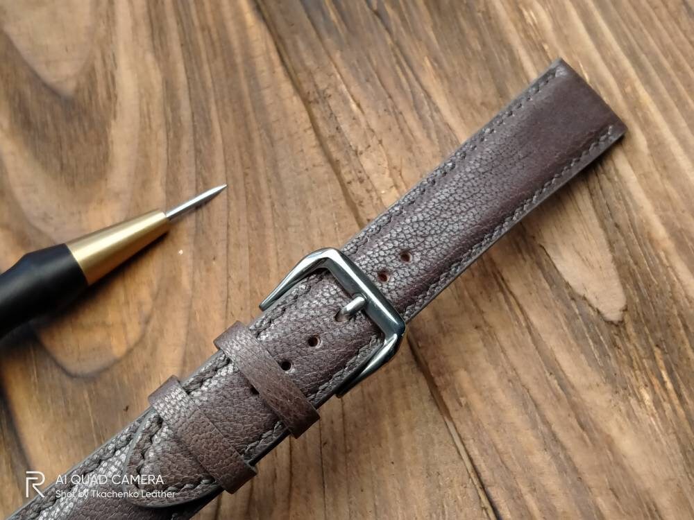 Grey leather watch band 14mm 16 mm 20mm watch strap 18mm women's leather watch bands ladies watch bands leather grey straps