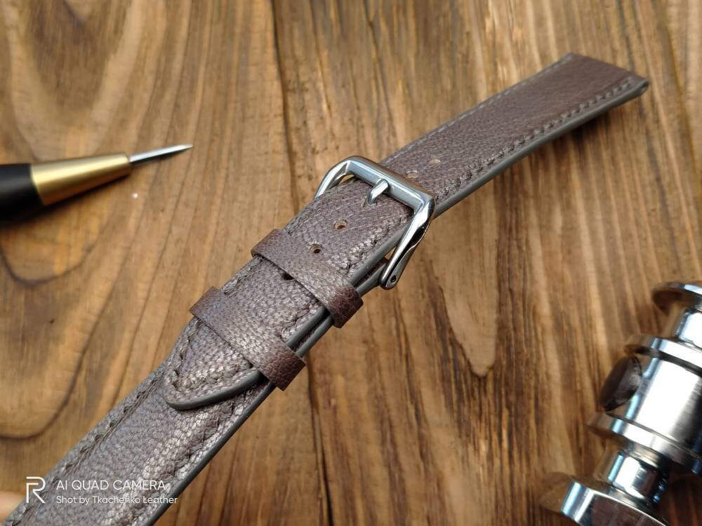 Grey leather watch band 14mm 16 mm 20mm watch strap 18mm women's leather watch bands ladies watch bands leather grey straps