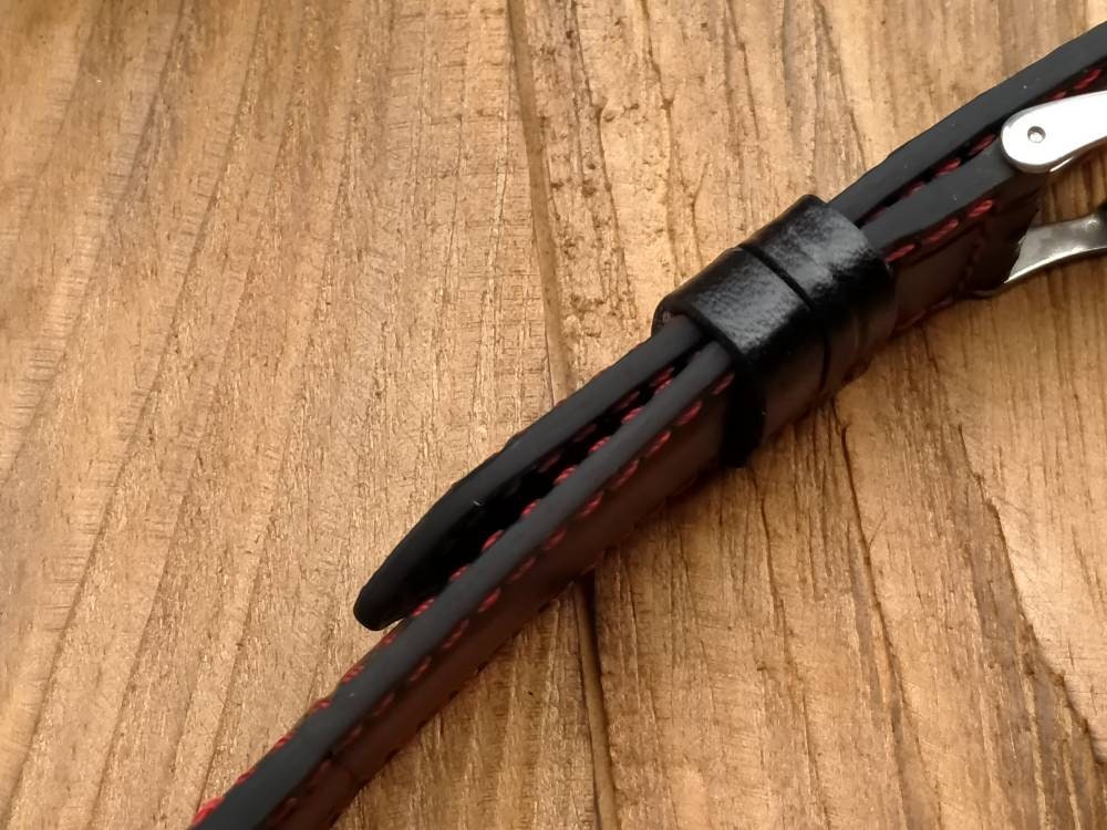 Black leather watch band custom watch straps men's watch wrist 22 20 18 16 small large wrist straps bracelet men's watch band quick release