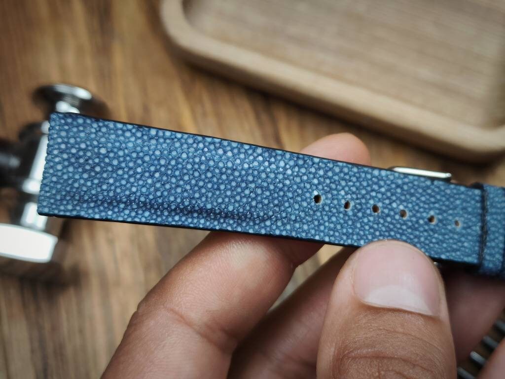 Any modification Stingray watch band blue leather navy strap custom watchbands small wrist watch strap band 18mm bracelet watch ladies women
