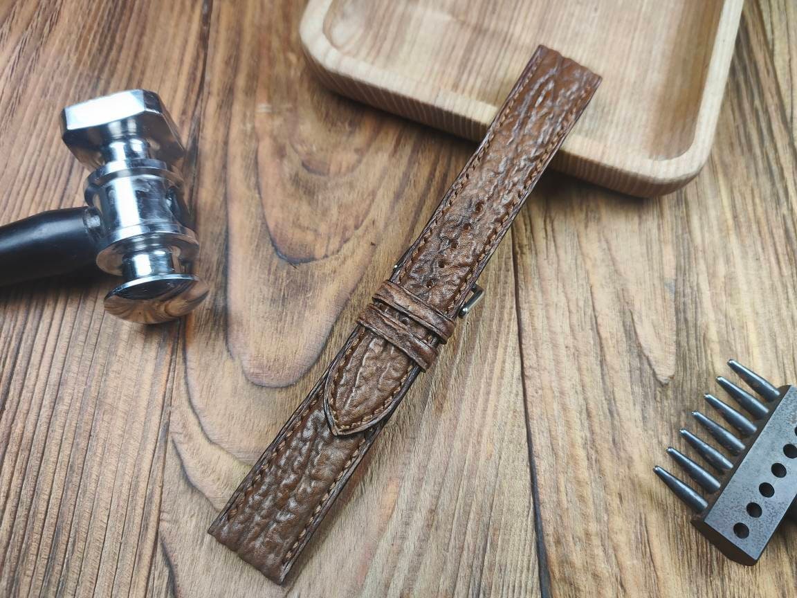 Shark watch band any modificatio cognas leather watch strap 16 18 19 20 21 22 24 men's straps watchbands ladies watch bands shark strap