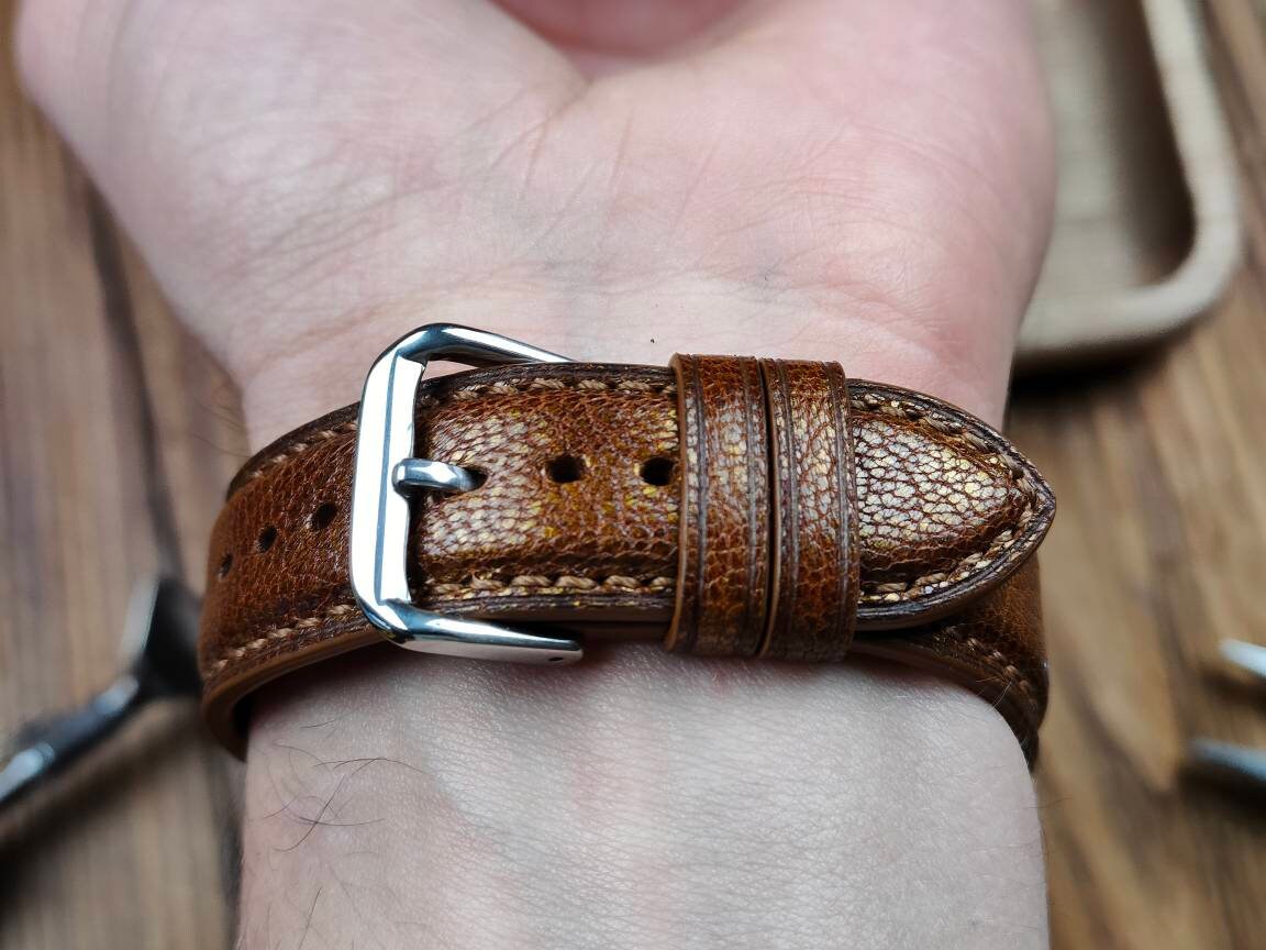 Any modification brown strap Watch band women Brown cognas small wrist large Mens quick release straps 18 19 Watch bands bespoke bracelet