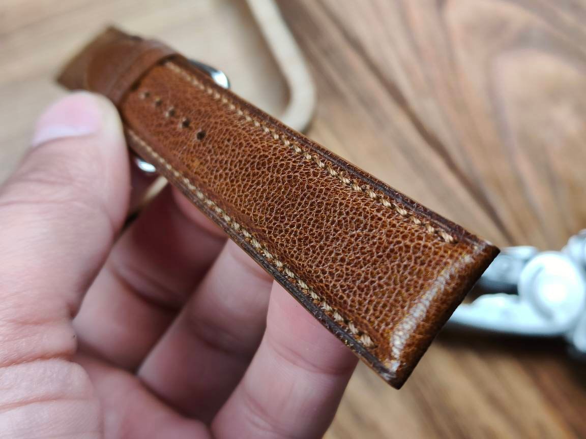 Any modification brown strap Watch band women Brown cognas small wrist large Mens quick release straps 18 19 Watch bands bespoke bracelet