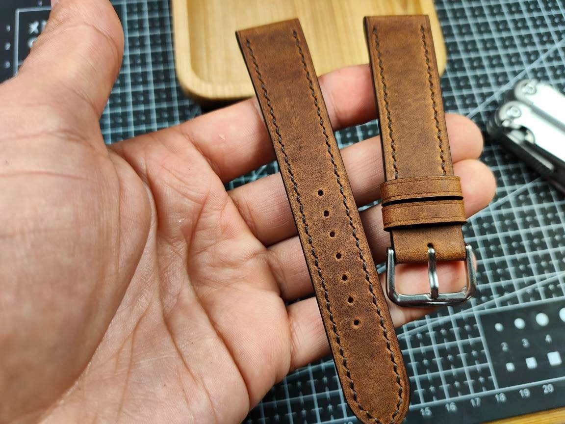 Any modification brown leather watch band watch strap small wrist bracelet men's custom watch bands ladies watch bands leather straps