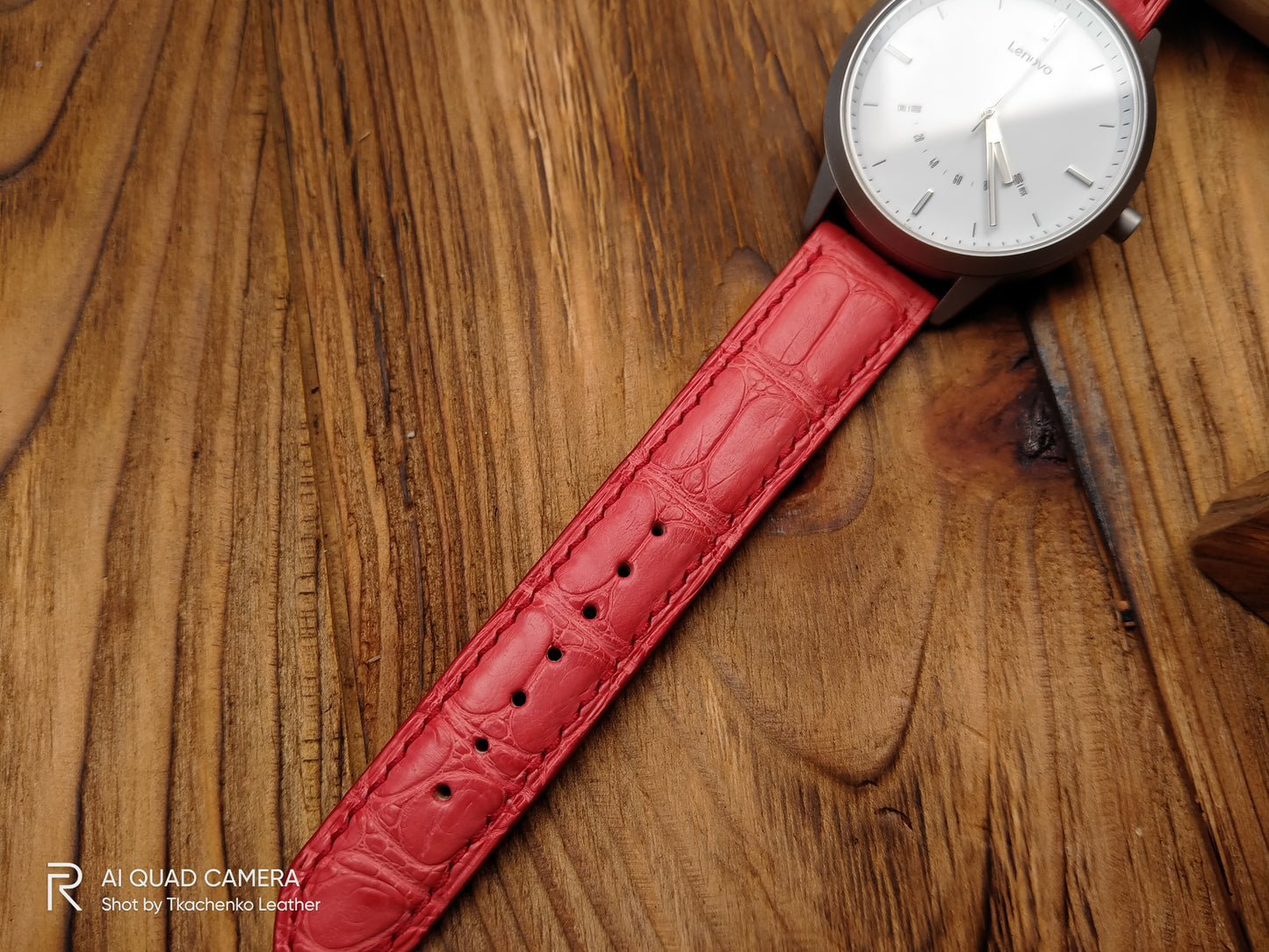 Red Alligator watch band custom watch straps