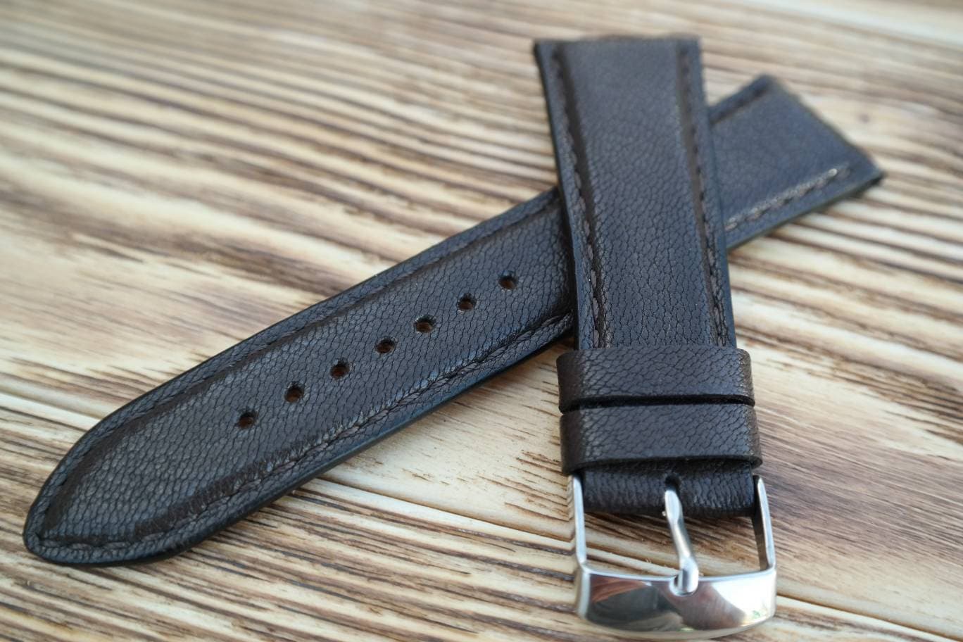 Dark brown leather watch band leather watch bands 16mm men's watch strap 22mm 20mm 18mm 24mm ladies watch straps handcraft chocolate leather