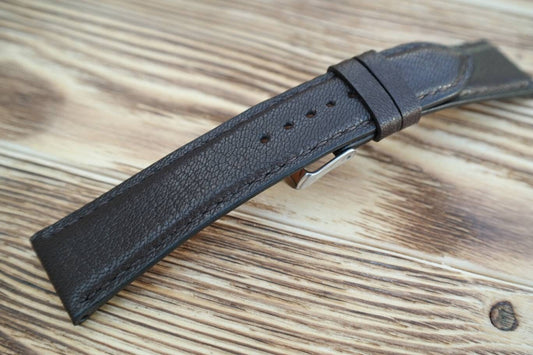 Dark brown leather watch band leather watch bands 16mm men's watch strap 22mm 20mm 18mm 24mm ladies watch straps handcraft chocolate leather