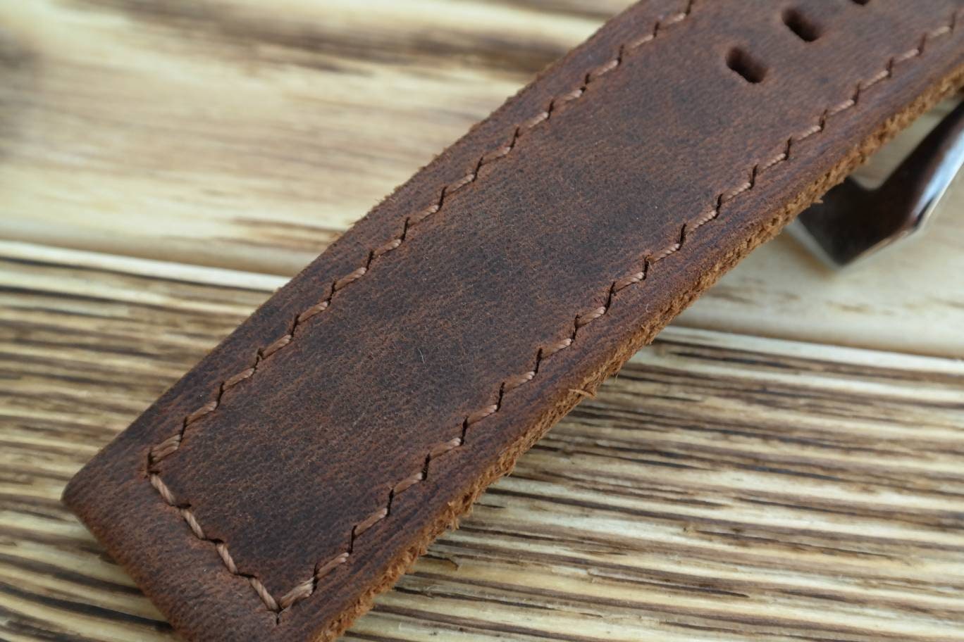 Vintage brown leather watch band leather watch bands men's watch strap 20mm-26mm handcraft watch bands Panerai straps Panerai style pull up