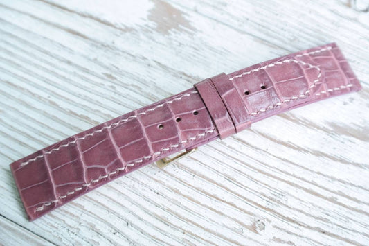 Pink leather watch band 14mm 16 mm 20mm watch strap 18mm women's leather watch bands ladies watch bands leather pink straps white