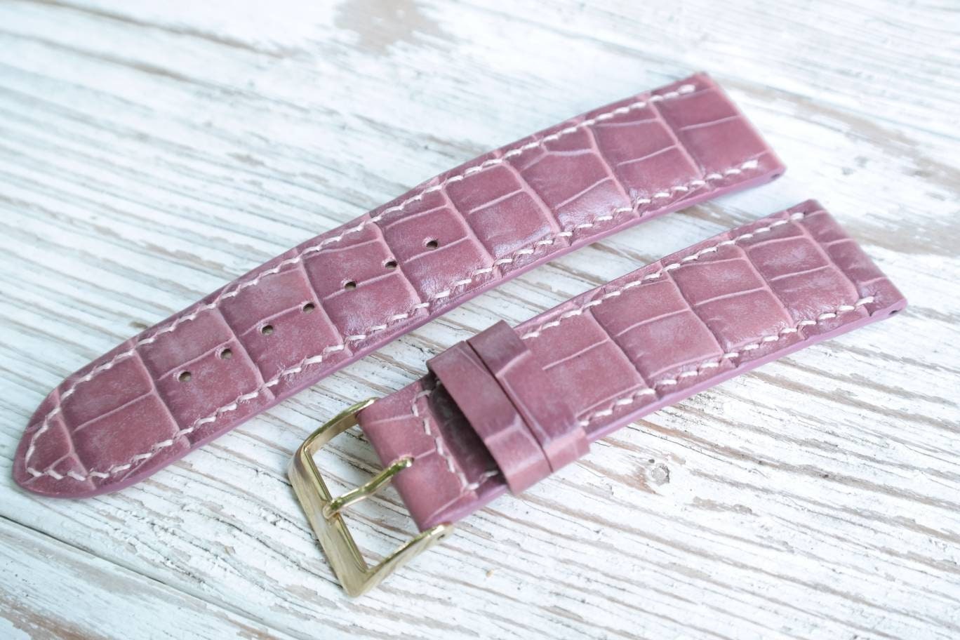 Pink leather watch band 14mm 16 mm 20mm watch strap 18mm women's leather watch bands ladies watch bands leather pink straps white