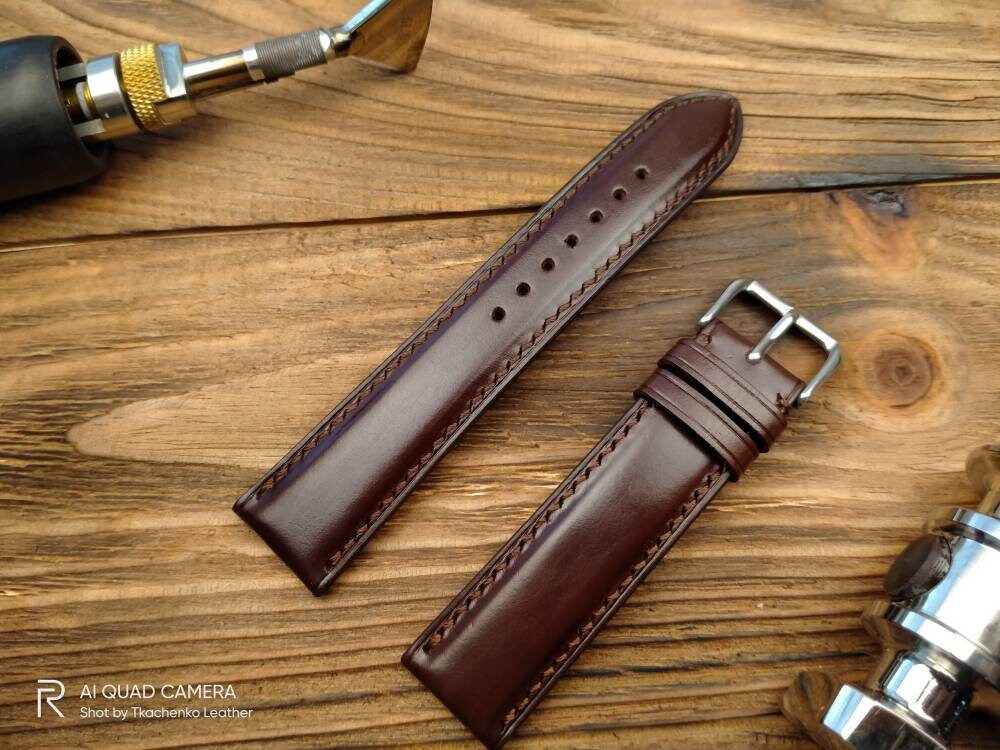 Custom brown leather watch band leather watch straps 16 18 19 20 21 22 men's brown strap watch bands ladies brown watch strap cartier