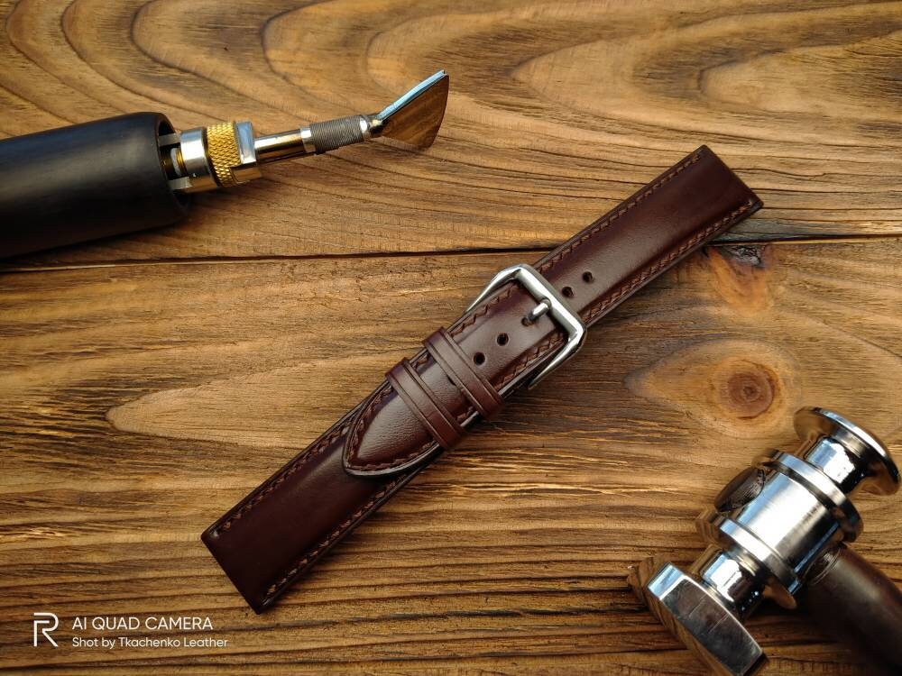 Custom brown leather watch band leather watch straps 16 18 19 20 21 22 men's brown strap watch bands ladies brown watch strap cartier