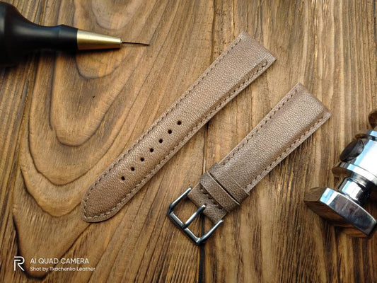 Custom Beige watch band leather watch straps 14  16 18 19 20 21 beige strap watch bands ladies beige watch strap for cartier watch band