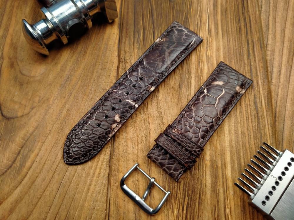 Brown ostrich paws leather watch band leather watch band 16 18 19 20 21 22  men's vintage strap watch bands ladies ostrich watch bands