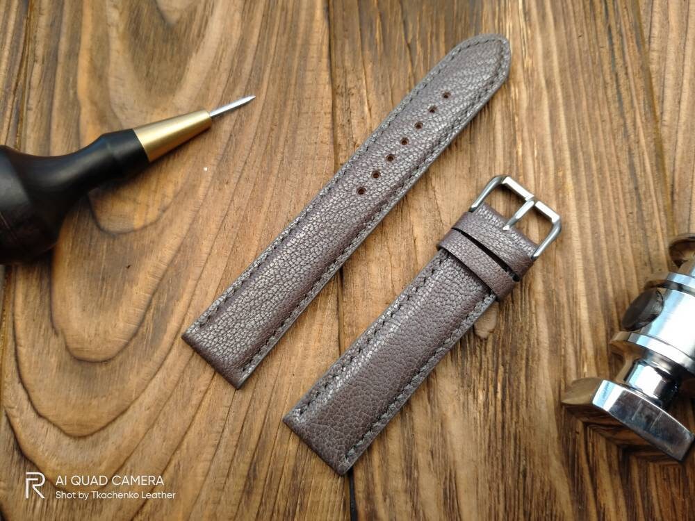 Grey leather watch band 14mm 16 mm 20mm watch strap 18mm women's leather watch bands ladies watch bands leather grey straps