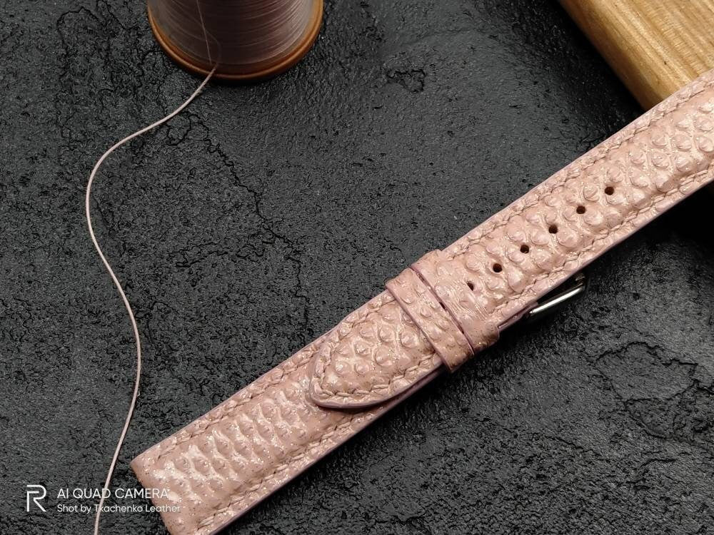 Pink сorung snake leather watch band custom watch straps 16mm watch strap 22 mm 20 mm 18 mm 16 mm small watch wrist bracelet women's