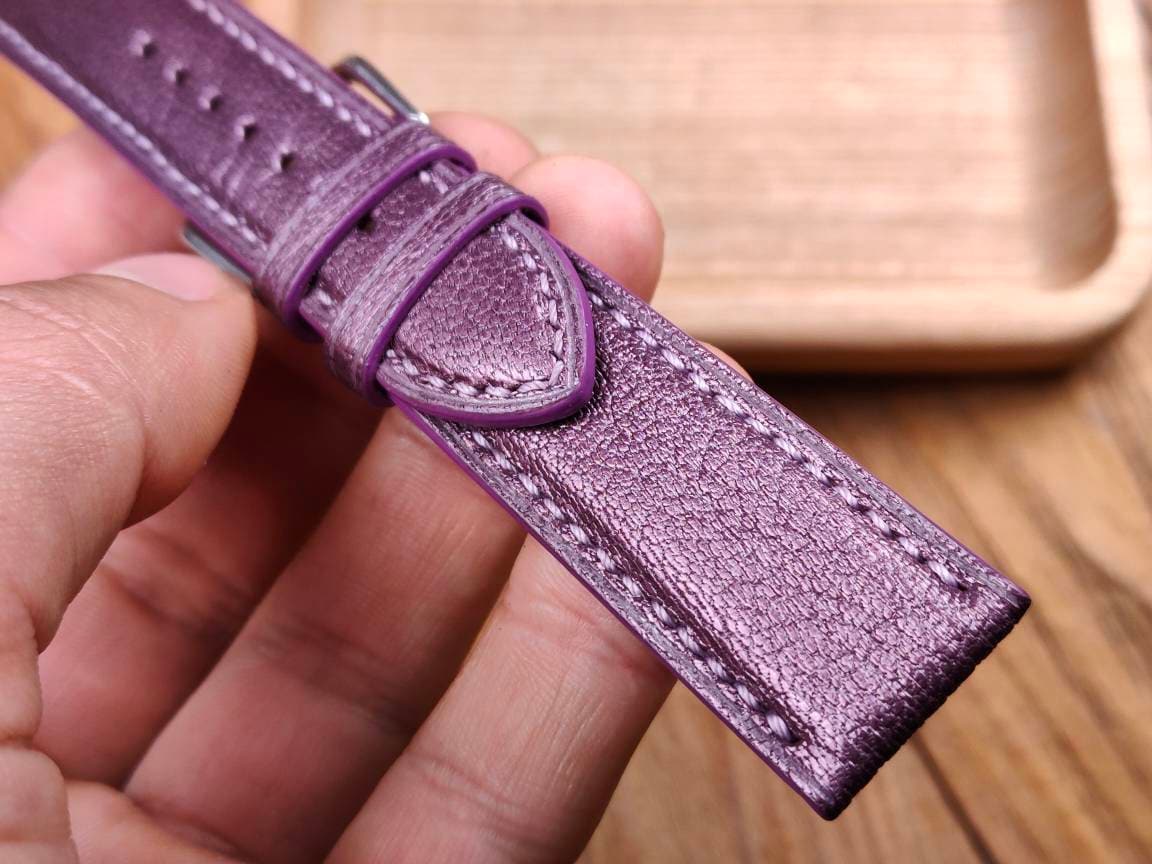 Any modification purple watch band leather watch straps watchbands bracelet small wrist watch leather custom quick release spring