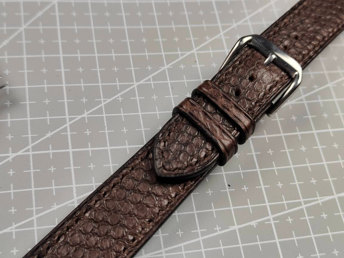 Any modification brown snake leather watch band custom watch straps men's watch wrist  small watch wris aligator strap bracelet large